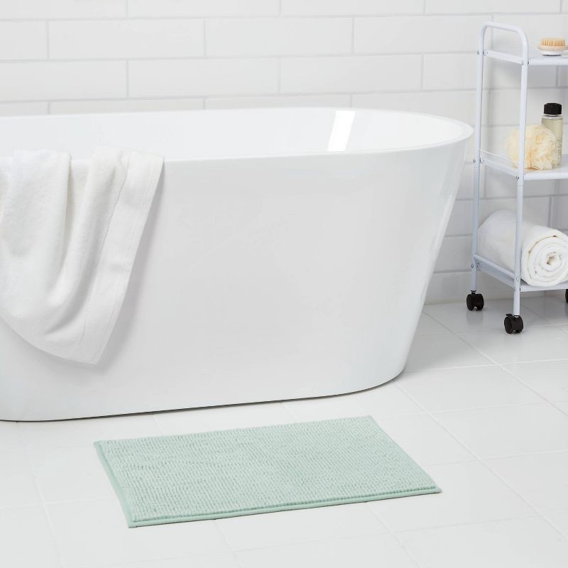 17"x24" Everyday Chenille Bath Rug Mint Room Essentials™ 1 ct Shipt