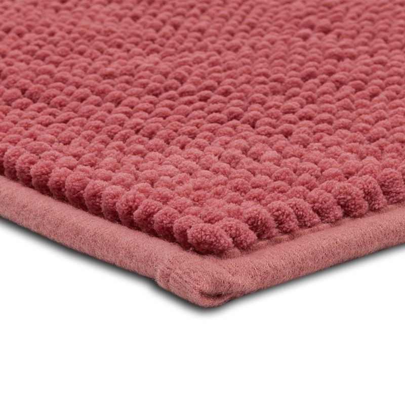 slide 5 of 7, 20"x32" Everyday Chenille Bath Rug Pink - Room Essentials™: Machine Washable, Tufted Polyester, Low Pile, Non-Slip Backing, 1 ct