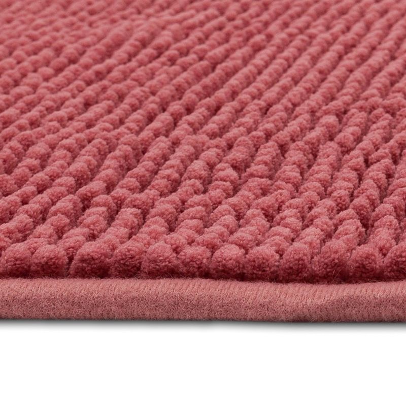 slide 7 of 7, 20"x32" Everyday Chenille Bath Rug Pink - Room Essentials™: Machine Washable, Tufted Polyester, Low Pile, Non-Slip Backing, 1 ct