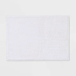 17"x24" Everyday Chenille Bath Rug White - Room Essentials™