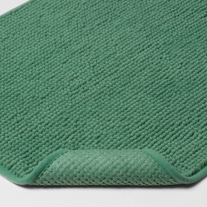 slide 3 of 6, 20"x32" Everyday Chenille Bath Rug Light Green - Room Essentials™: Tufted Polyester, Machine Washable, Low Pile, 1 ct