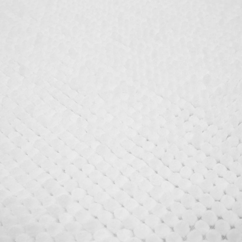 slide 6 of 7, 20"x32" Everyday Chenille Bath Rug White - Room Essentials™: Machine Washable, Tufted Polyester, Non-Slip Backing, 1 ct