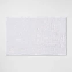 20"x32" Everyday Chenille Bath Rug White - Room Essentials™: Machine Washable, Tufted Polyester, Non-Slip Backing