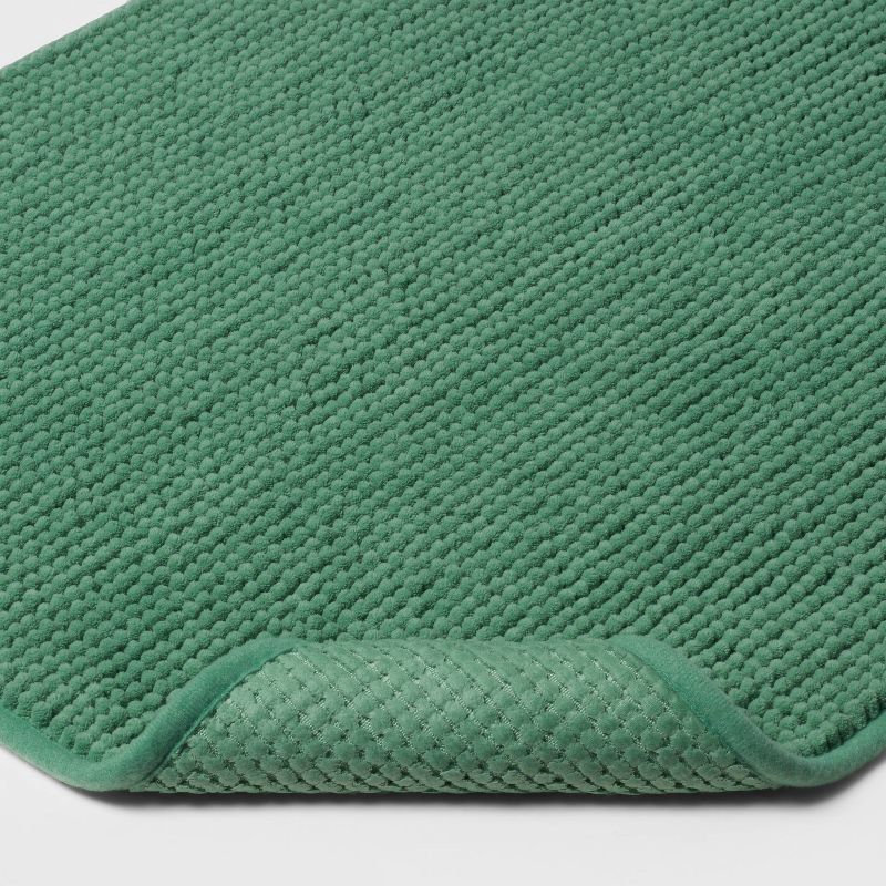 slide 3 of 7, 20"x58" Everyday Chenille Bath Runner Light Green - Room Essentials™: Tufted Polyester, Machine Washable, Low Pile, 1 ct