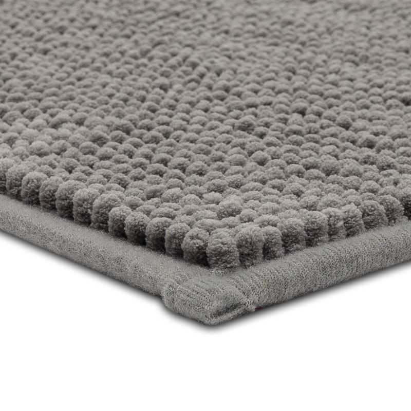 slide 6 of 8, 20"x58" Everyday Chenille Bath Runner Dark Gray - Room Essentials™: Machine Washable, Tufted Recycled Polyester, 1 ct