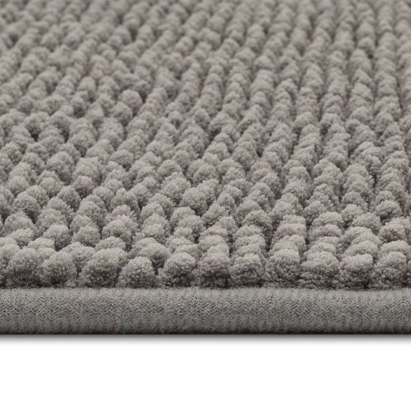 slide 8 of 8, 20"x58" Everyday Chenille Bath Runner Dark Gray - Room Essentials™: Machine Washable, Tufted Recycled Polyester, 1 ct