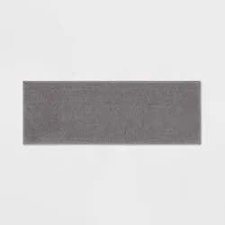 20"x58" Everyday Chenille Bath Runner Dark Gray - Room Essentials™: Machine Washable, Tufted Recycled Polyester
