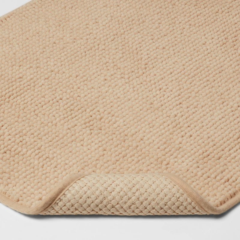 20"x32" Everyday Chenille Bath Rug Tan Room Essentials™ 1 ct Shipt