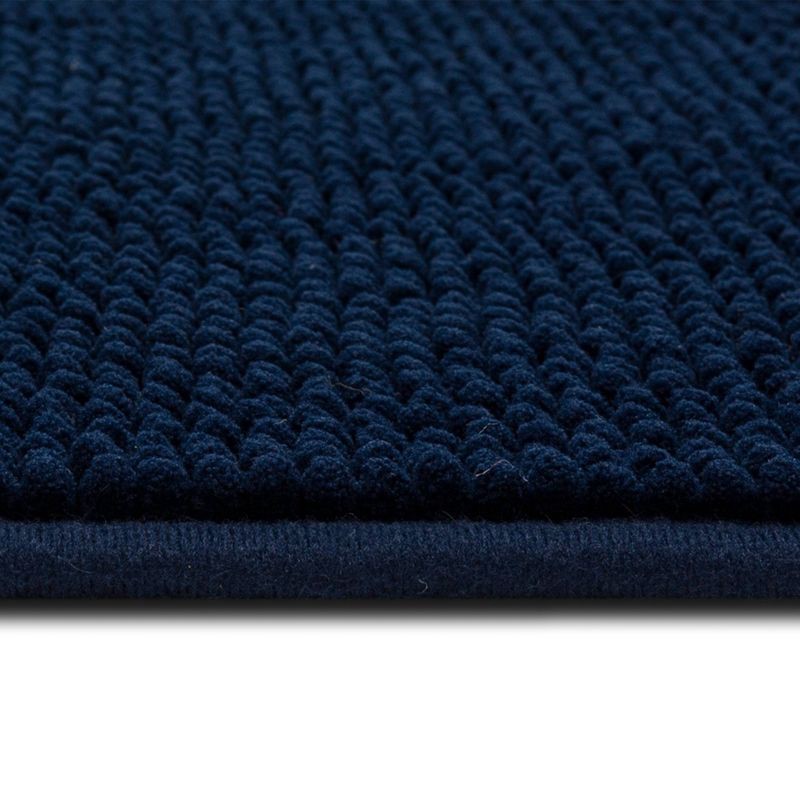 slide 8 of 8, 20"x58" Everyday Chenille Bath Runner Navy - Room Essentials™: Machine Washable, Tufted Recycled Polyester, 1 ct
