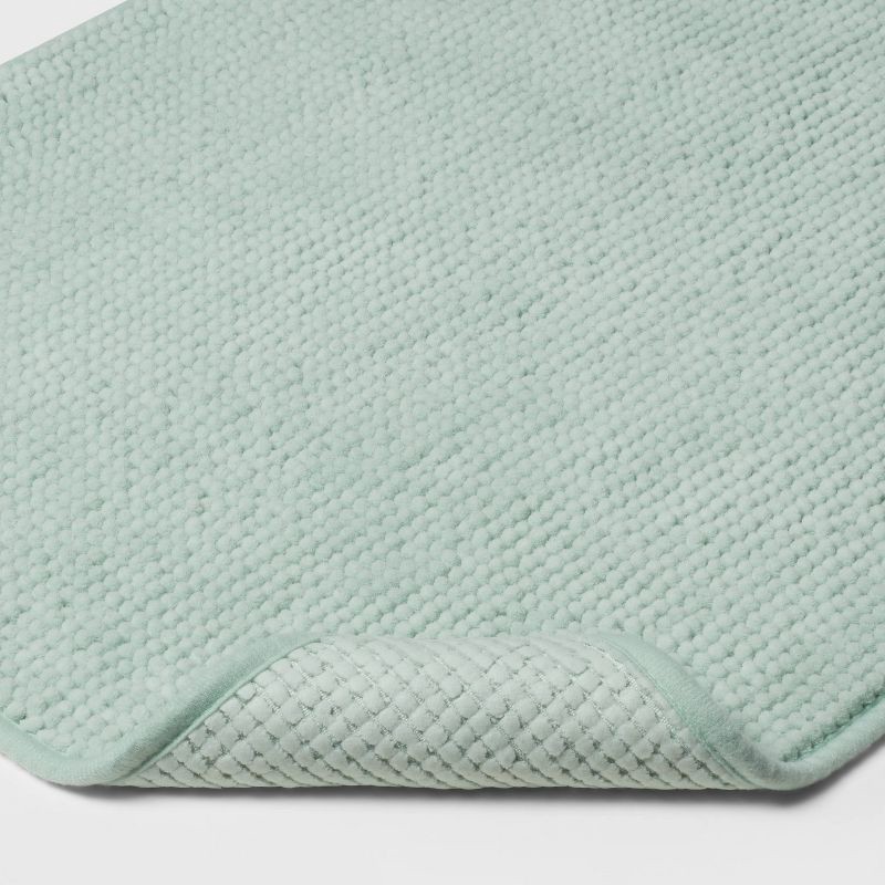 slide 3 of 7, 20"x58" Everyday Chenille Bath Runner Mint - Room Essentials™: Machine Washable, Tufted Polyester, Low Pile, Non-Slip Backing, 1 ct