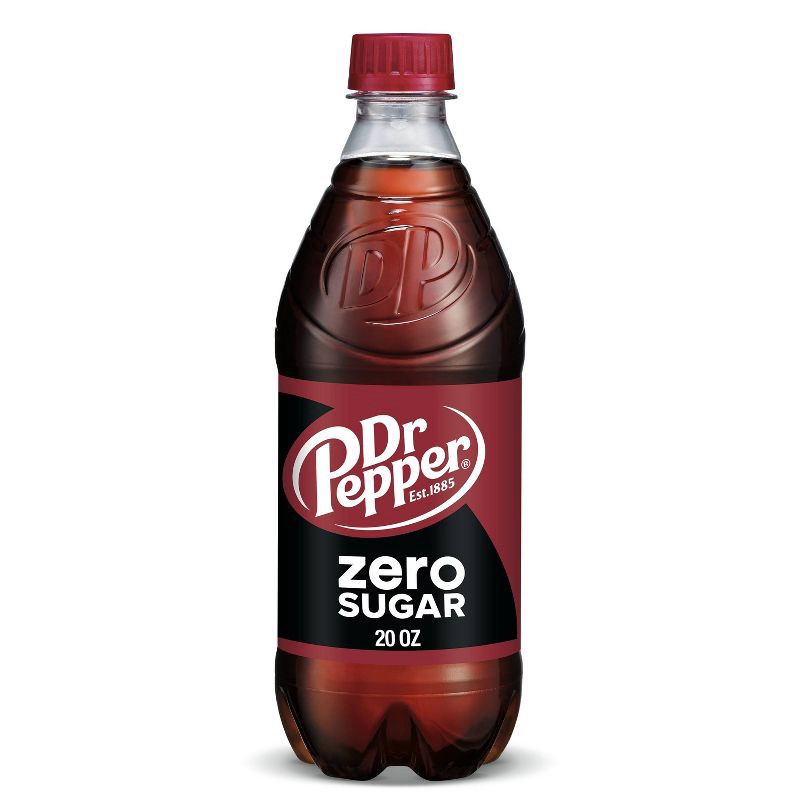 slide 1 of 8, Dr Pepper Zero Sugar - 20 fl oz Bottle, 20 fl oz