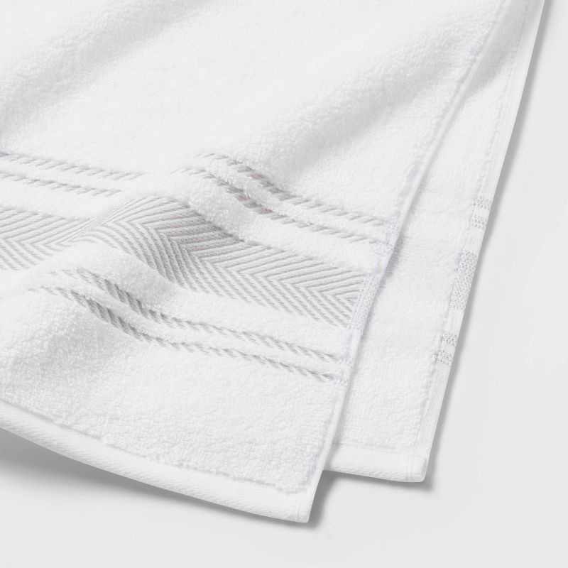 slide 2 of 4, Performance Bath Towel Light Gray Stripe - Threshold, 1 ct