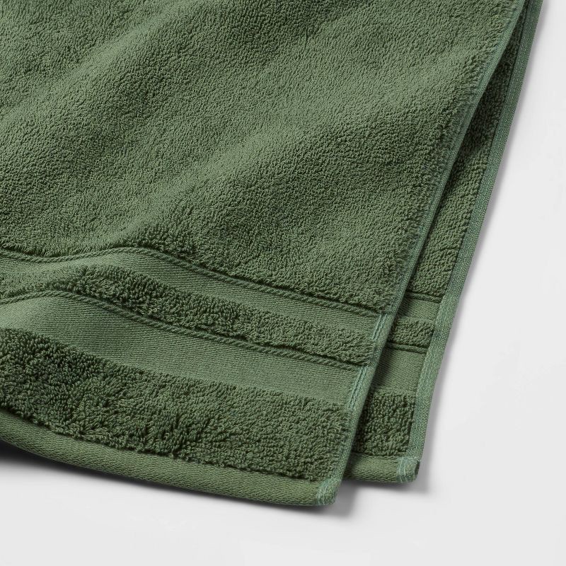 slide 2 of 4, Performance Bath Sheet Dark Green - Threshold, 1 ct