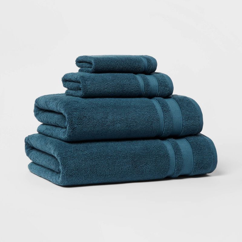 slide 4 of 4, Performance Hand Towel Teal - Threshold, 1 ct