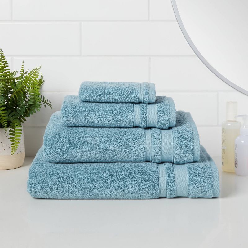 slide 2 of 4, Performance Hand Towel Aqua - Threshold, 1 ct