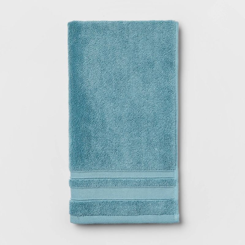 slide 1 of 4, Performance Hand Towel Aqua - Threshold, 1 ct