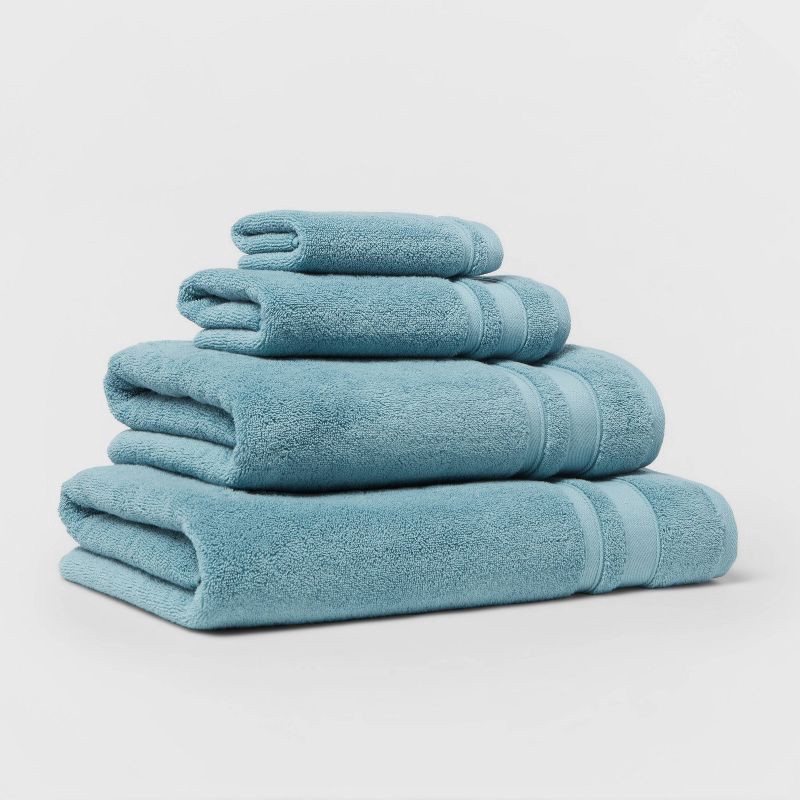 slide 4 of 4, Performance Hand Towel Aqua - Threshold, 1 ct