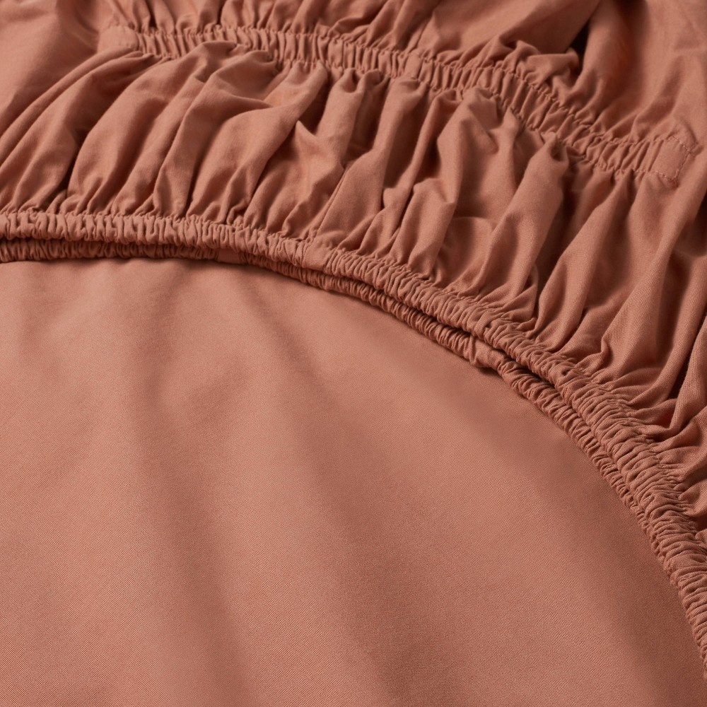 slide 4 of 4, Queen Fringe Cotton Percale Sheet Set Coral - Opalhouse designed with Jungalow, 1 ct