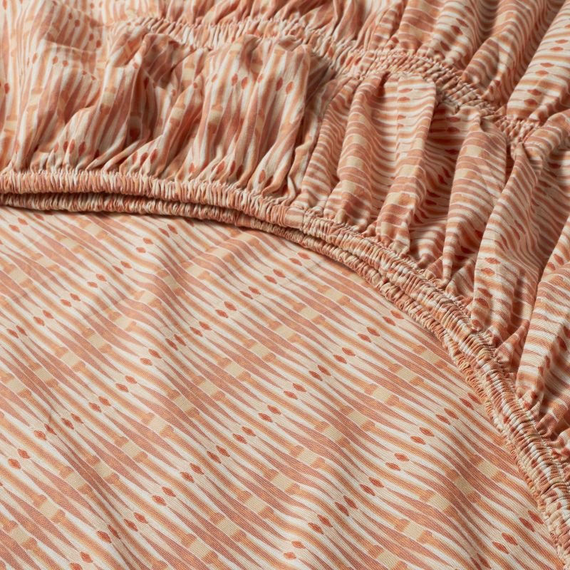 slide 4 of 4, Opalhouse designed with Jungalow Twin/Twin XL Printed Cotton Percale Sheet Set Kaylo Global - Opalhouse™ designed with Jungalow™: 220 Thread Count, Bohemian Style, 1 ct