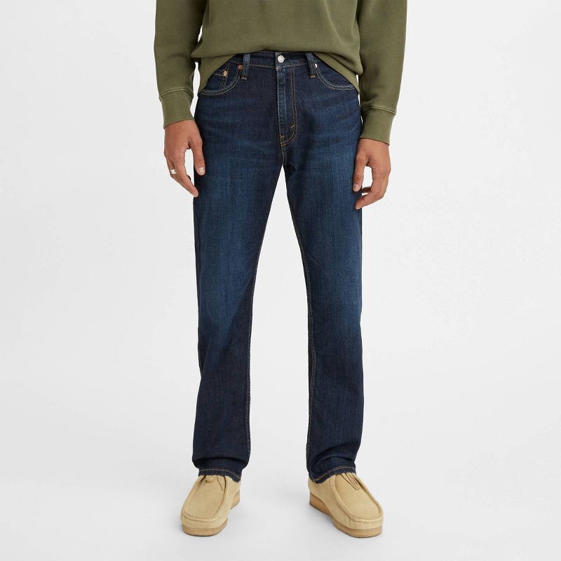 slide 1 of 4, Levi's® Men's 505™ Regular Fit Straight Leg Jeans - Dark Wash 30x30: Heavyweight Denim, Mid Rise, Stretch, 1 ct
