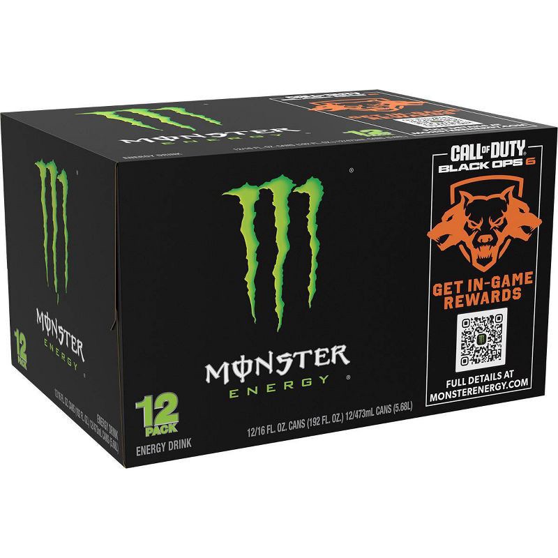 slide 2 of 6, Monster Energy Original - 12pk/16 fl oz Cans, 12 ct; 16 fl oz