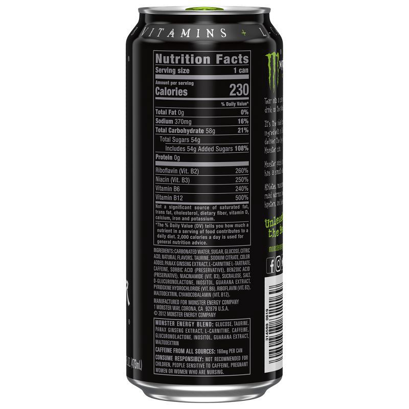 slide 5 of 6, Monster Energy Original - 12pk/16 fl oz Cans, 12 ct; 16 fl oz
