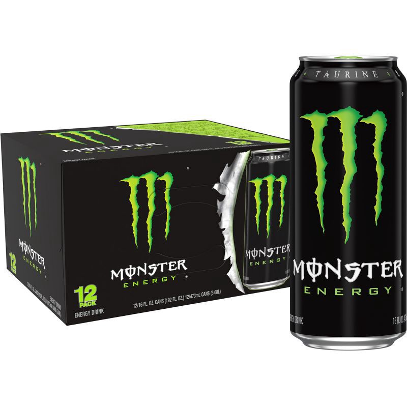 slide 1 of 6, Monster Energy Original - 12pk/16 fl oz Cans, 12 ct; 16 fl oz