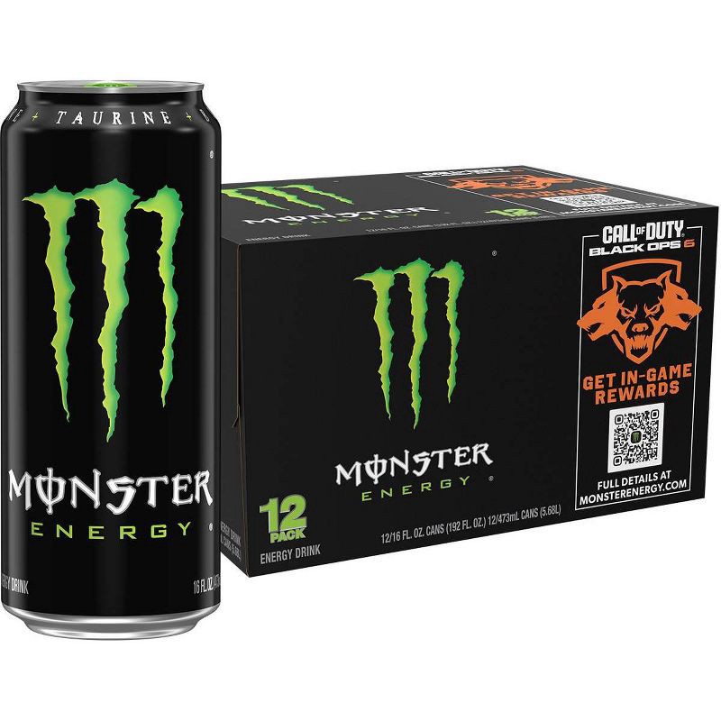 slide 1 of 6, Monster Energy Original - 12pk/16 fl oz Cans, 12 ct; 16 fl oz