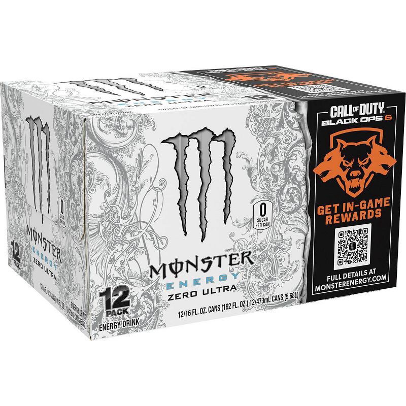 slide 2 of 5, Monster Energy Zero Ultra - 12pk/16 fl oz Cans, 12 ct; 16 fl oz