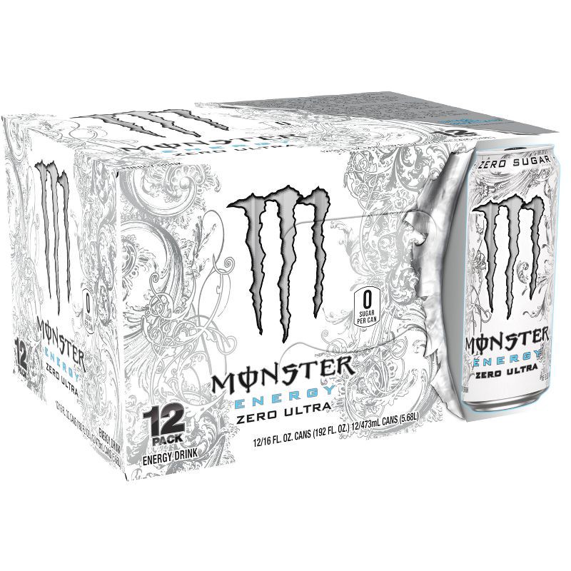 slide 3 of 6, Monster Energy Zero Ultra - 12pk/16 fl oz Cans, 12 ct; 16 fl oz