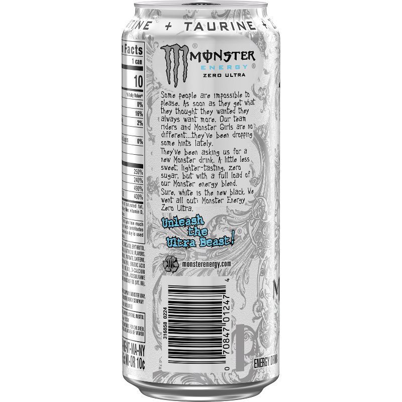 slide 6 of 6, Monster Energy Zero Ultra - 12pk/16 fl oz Cans, 12 ct; 16 fl oz