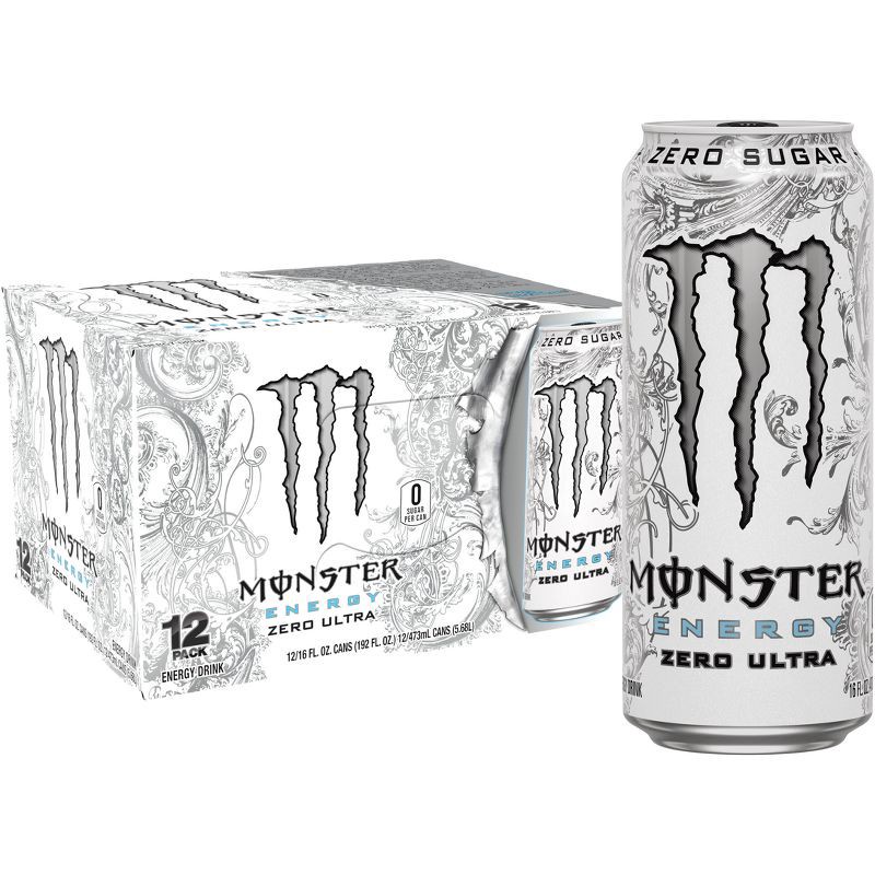slide 1 of 6, Monster Energy Zero Ultra - 12pk/16 fl oz Cans, 12 ct; 16 fl oz