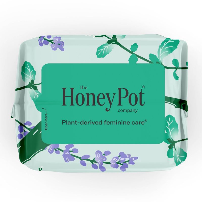 slide 15 of 15, The Honey Pot Company 100% Organic Cotton Cover Cooling Herbal Infusion Overnight Pads - 12ct, 12 ct