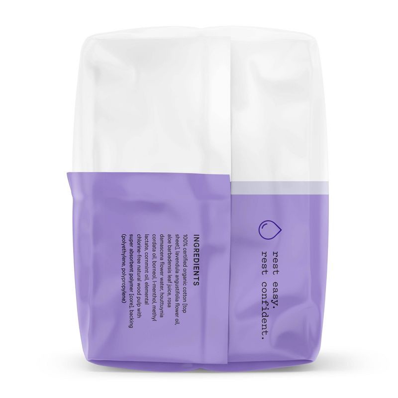 slide 9 of 10, The Honey Pot Company Herbal Overnight Pads with Wings, Organic Cotton Cover - 12ct, 12 ct