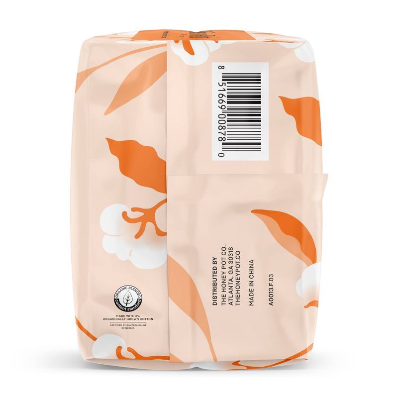 slide 14 of 15, The Honey Pot Company, Non-Herbal Overnight Pads with Wings, Organic Cotton Cover - 12 ct, 12 ct