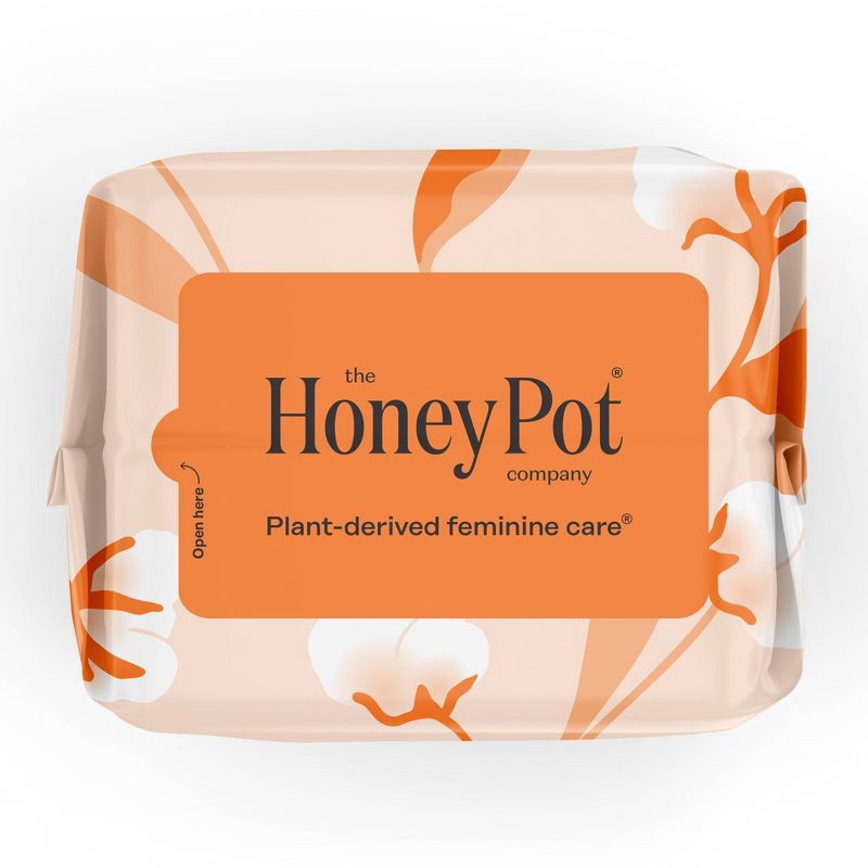 slide 15 of 15, The Honey Pot Company, Non-Herbal Overnight Pads with Wings, Organic Cotton Cover - 12 ct, 12 ct