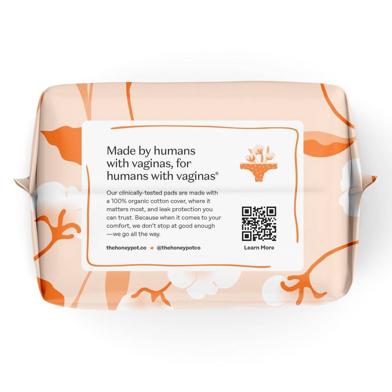 slide 12 of 15, The Honey Pot Company 100% Organic Cotton Comfort Cover Regular Pad - 20ct, 20 ct