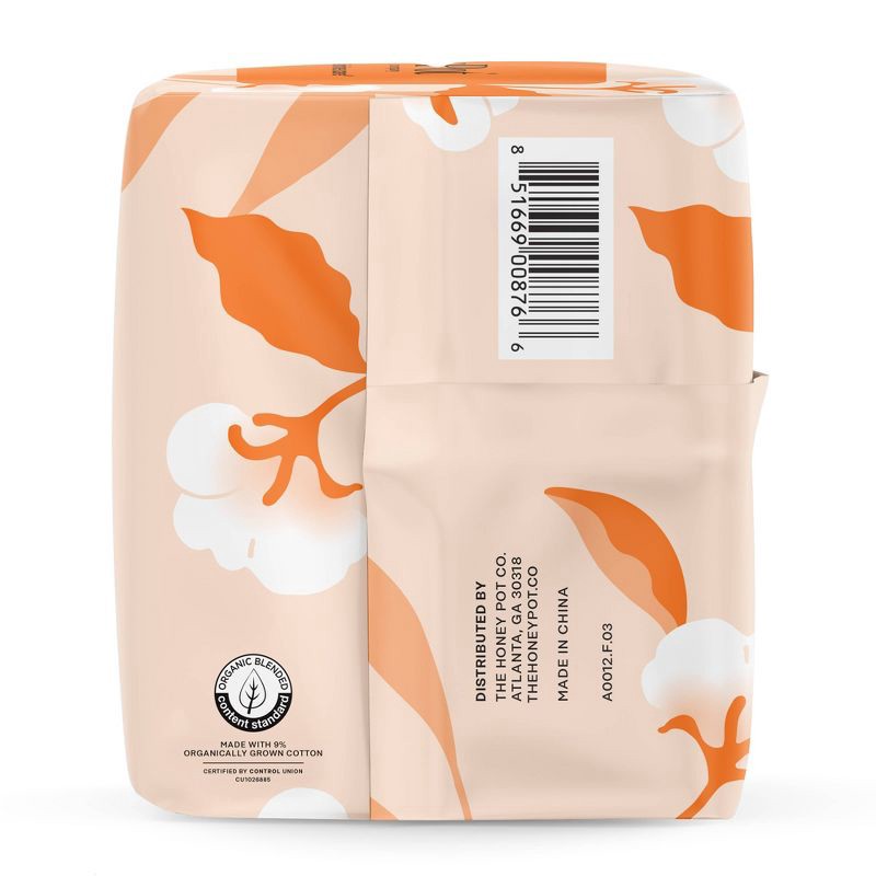 slide 14 of 15, The Honey Pot Company 100% Organic Cotton Comfort Cover Regular Pad - 20ct, 20 ct