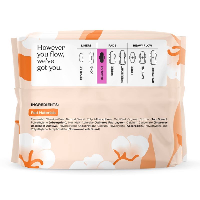 slide 11 of 15, The Honey Pot Company 100% Organic Cotton Comfort Cover Regular Pad - 20ct, 20 ct