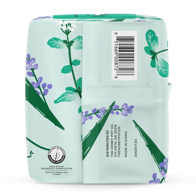 slide 14 of 15, The Honey Pot Company 100% Organic Cotton Cover Cooling Herbal Infusion Regular Pads - 20ct, 20 ct
