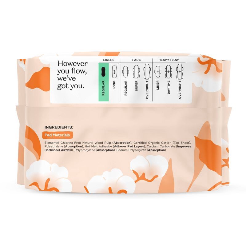 slide 11 of 15, The Honey Pot Company 100% Organic Cotton Comfort Cover Regular Liners - 30ct, 30 ct