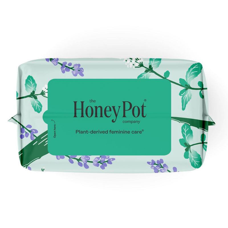 slide 15 of 15, The Honey Pot Company 100% Organic Cotton Cover Cooling Herbal Infusion Heavy Flow Overnight Pads - 16ct, 16 ct
