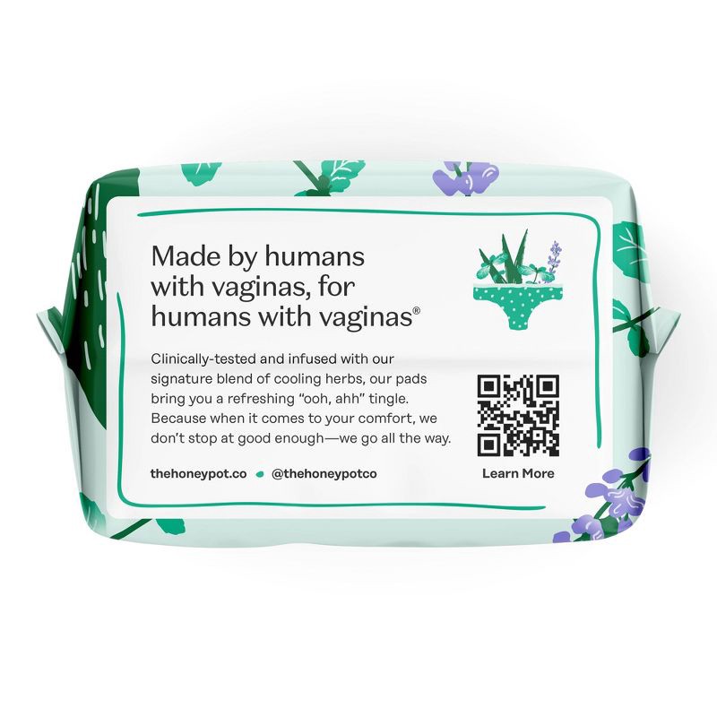 slide 12 of 15, The Honey Pot Company 100% Organic Cotton Cover Cooling Herbal Infusion Regular Liners - 30ct, 30 ct