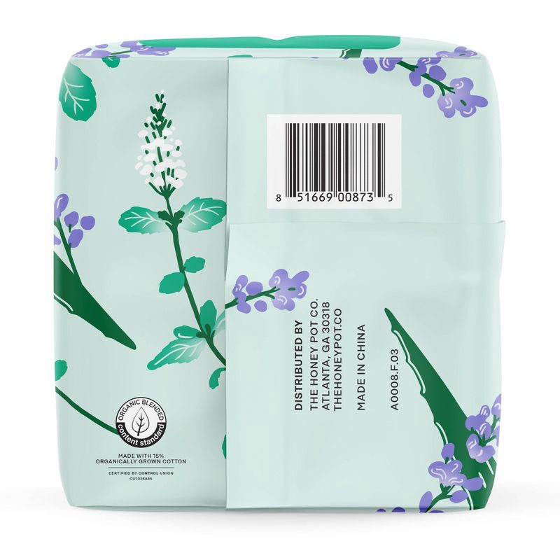 slide 14 of 15, The Honey Pot Company 100% Organic Cotton Cover Cooling Herbal Infusion Regular Liners - 30ct, 30 ct