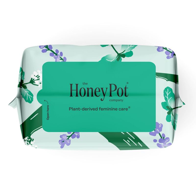 slide 15 of 15, The Honey Pot Company 100% Organic Cotton Cover Cooling Herbal Infusion Regular Liners - 30ct, 30 ct
