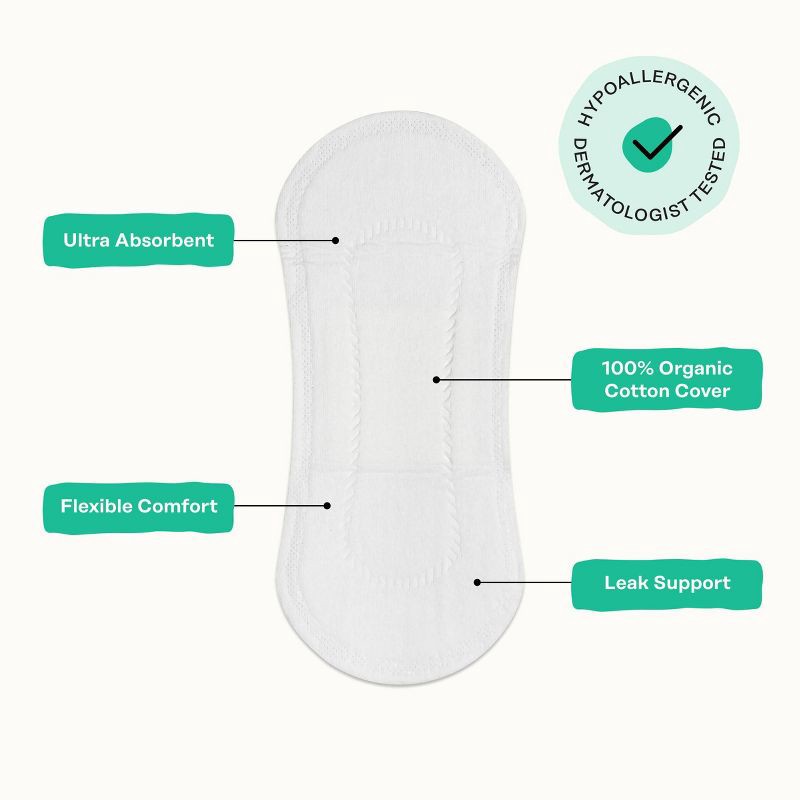 slide 7 of 15, The Honey Pot Company 100% Organic Cotton Cover Cooling Herbal Infusion Regular Liners - 30ct, 30 ct