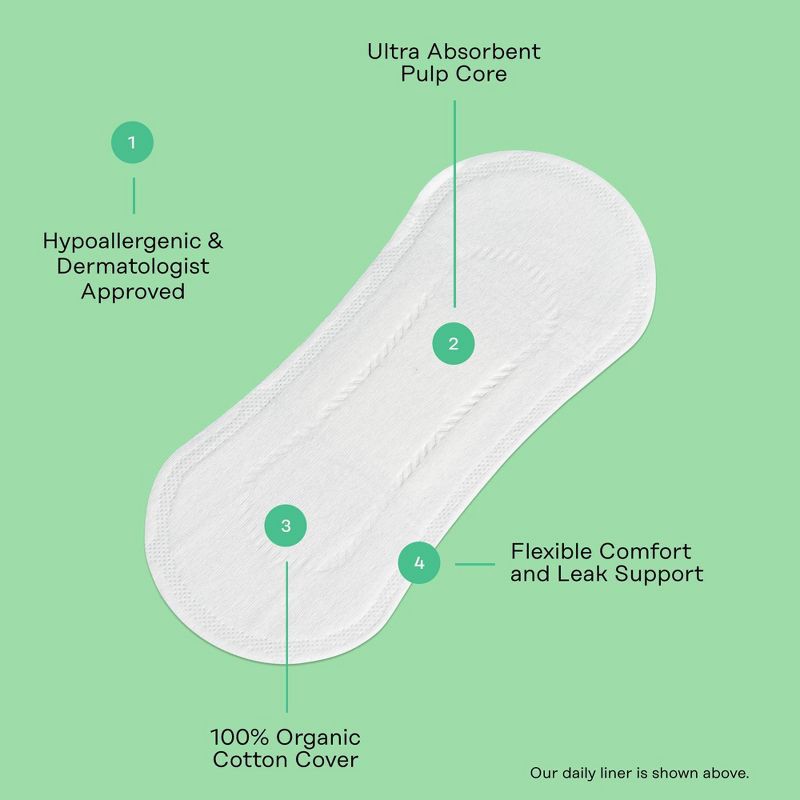 slide 7 of 10, The Honey Pot Company, Herbal Pantiliners, Organic Cotton Cover - 30ct, 30 ct