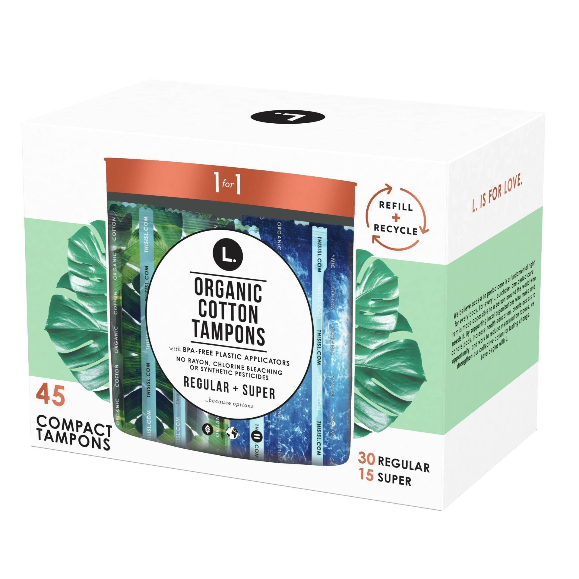 Alinear Cuerpo Maldición L . L. Organic Tampon Refill Multipack - Regular + Super 45 ct | Shipt