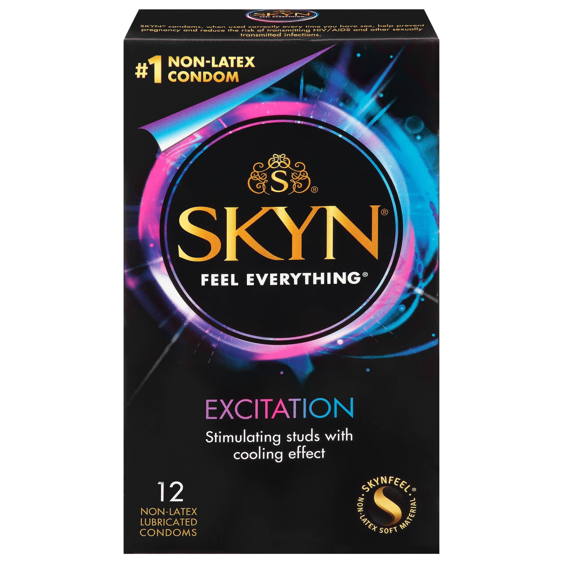 slide 1 of 5, SKYN Excitation Condoms, 12 ct