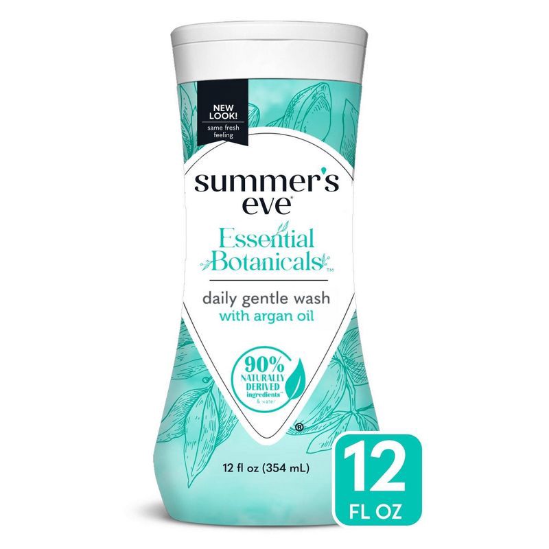 slide 1 of 8, Summer's Eve Essential Botanicals Argan Oil Feminine Cleansing Wash - 12 fl oz, 12 fl oz